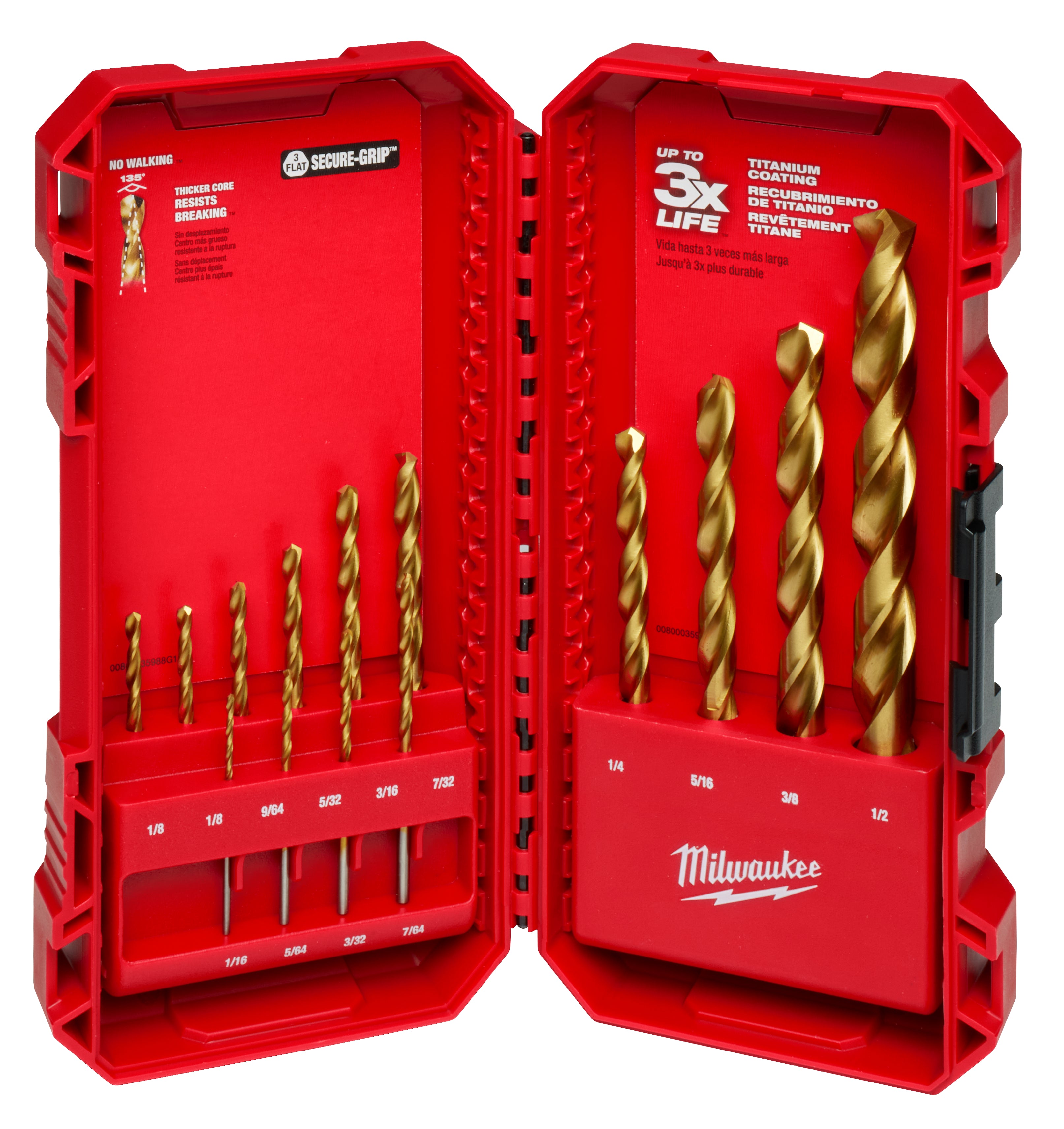 TITANIUM METAL DRILL BIT SET (14 PC.)
