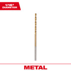 TITANIUM METAL DRILL BIT 1/16" (2 PK)