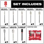 ENSEMBLE DE MÈCHES PLATES 6'' ( 8 MCX )