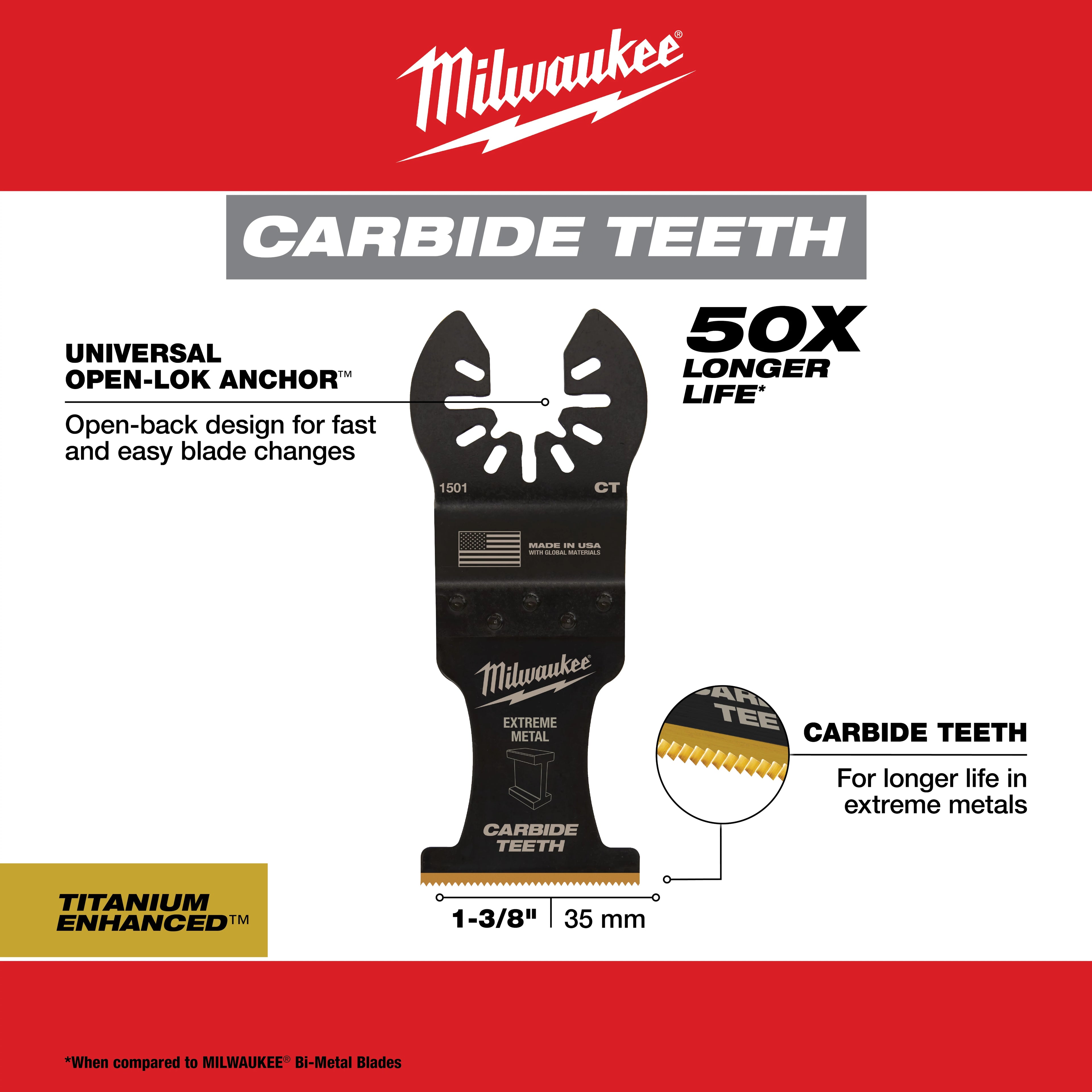1-3/8" CARBIDE OSCILLATING - UNIVERSAL - METAL (3 PK)
