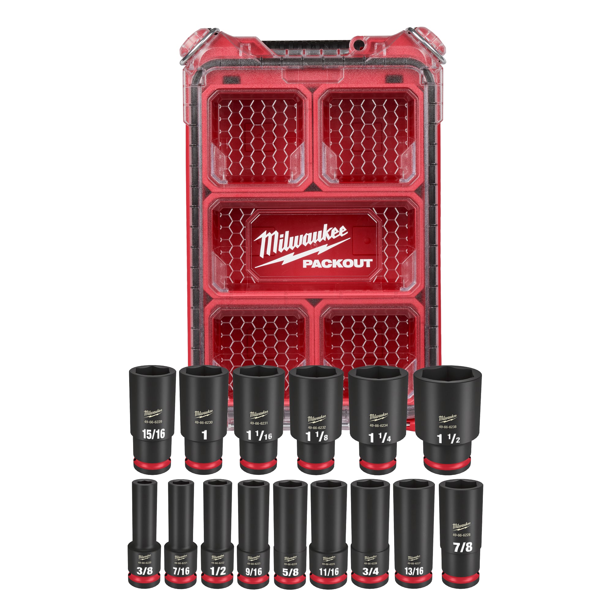 ENSEMBLE DE DOUILLES À CHOCS 1/2'' SAE PACKOUT (15 MCX)