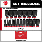 1/2" SAE IMPACT SOCKET SET (19-PIECE)