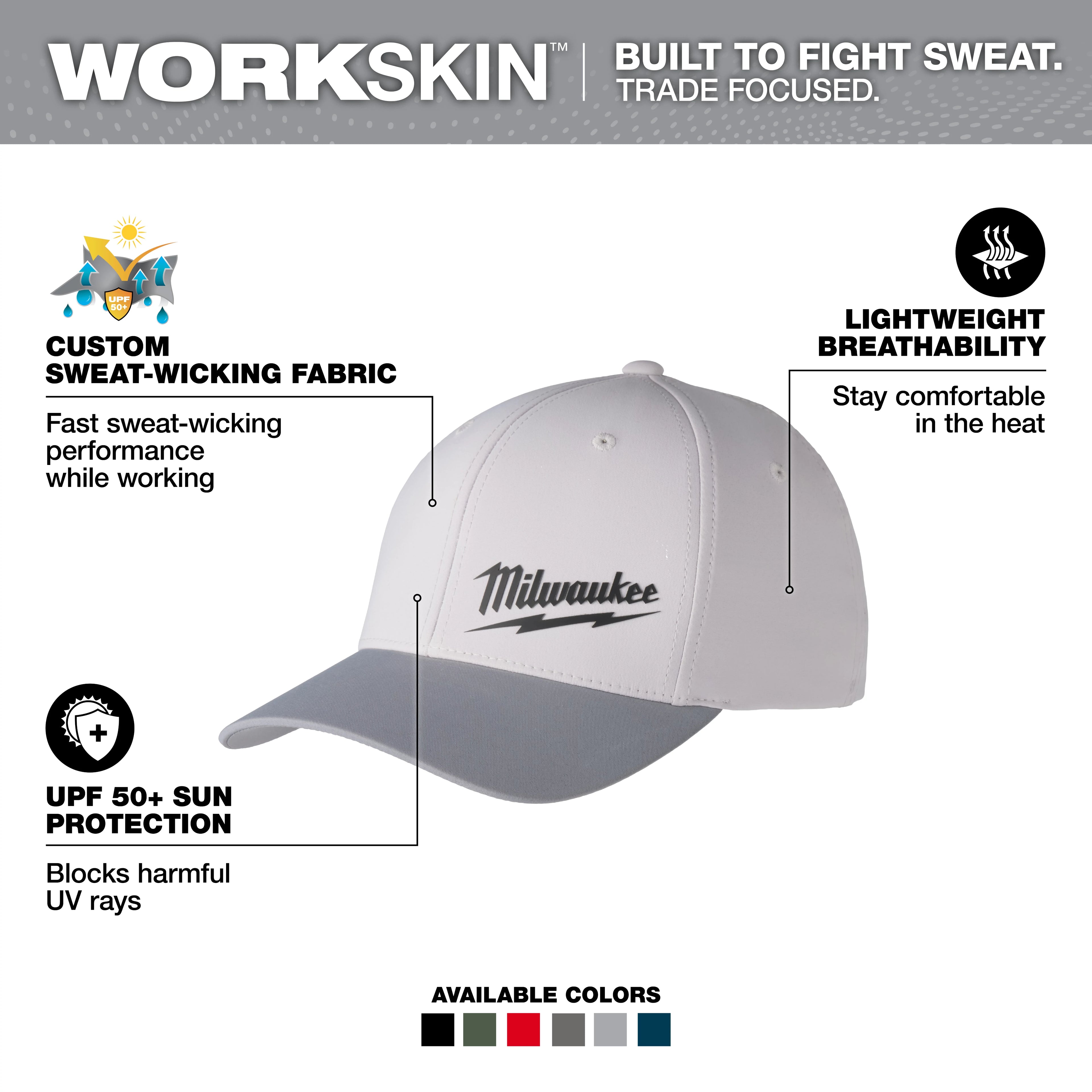 CASQUETTE FLEXFIT PERFORMANCE MILWAUKEE (GRIS - S/M)