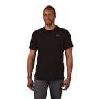 T-SHIRT DE TRAVAIL MANCHE COURTE HYBRIDE (NOIR - MEDIUM)