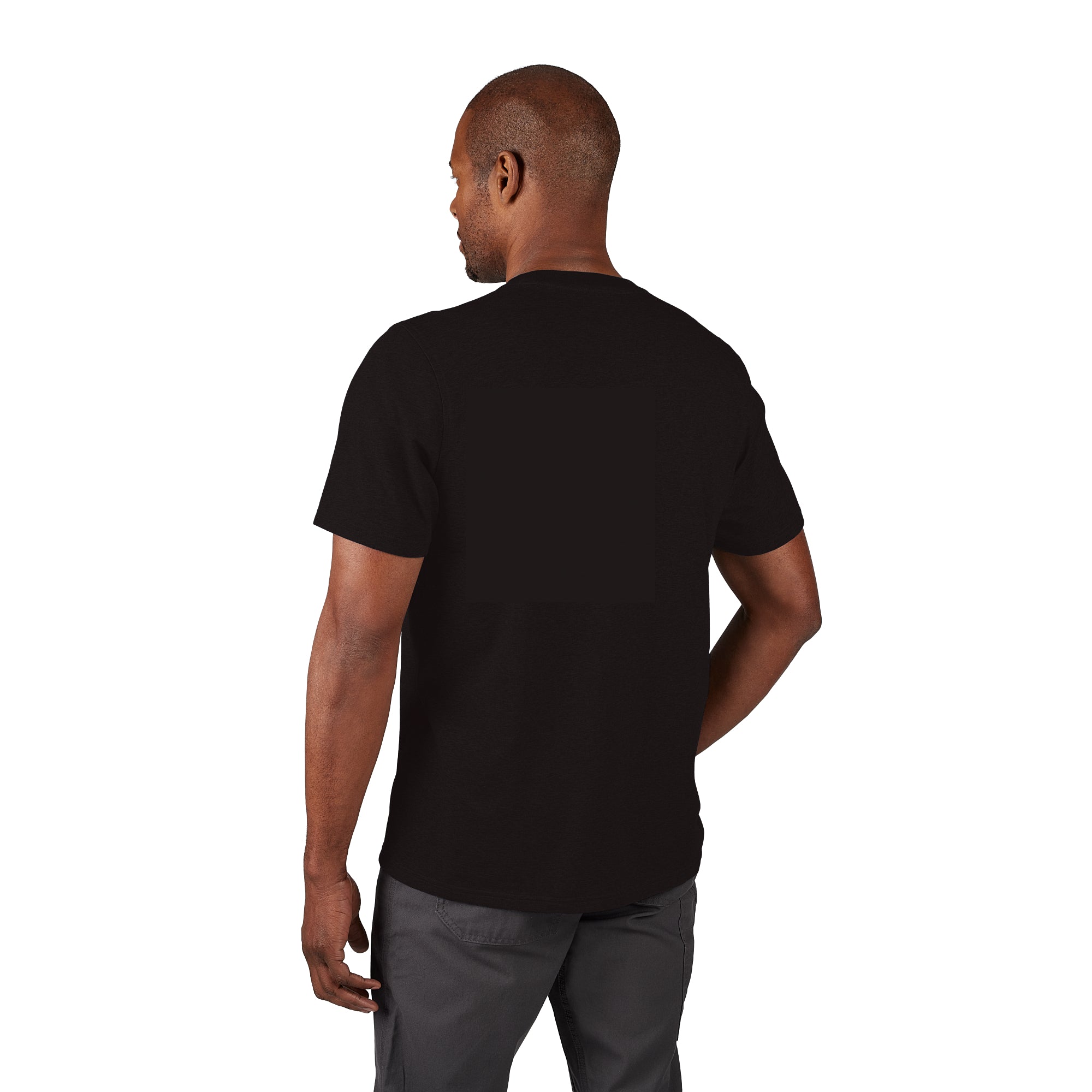 T-SHIRT DE TRAVAIL MANCHE COURTE HYBRIDE (NOIR - LARGE)