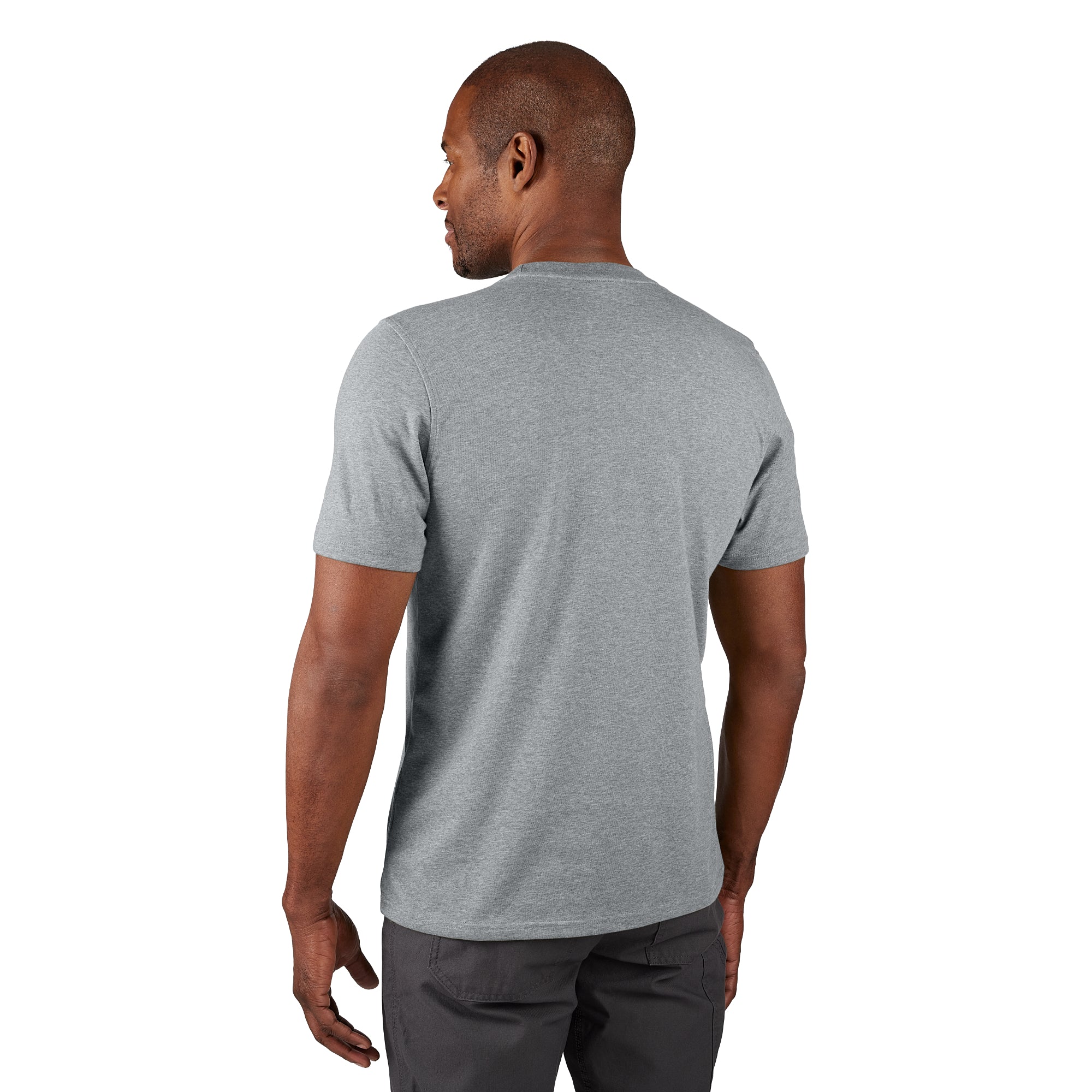 T-SHIRT DE TRAVAIL MANCHE COURTE HYBRIDE (GRIS - MEDIUM)