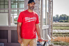 T-SHIRT MANCHE COURTE MILWAUKEE BIG LOGO (ROUGE - MEDIUM)