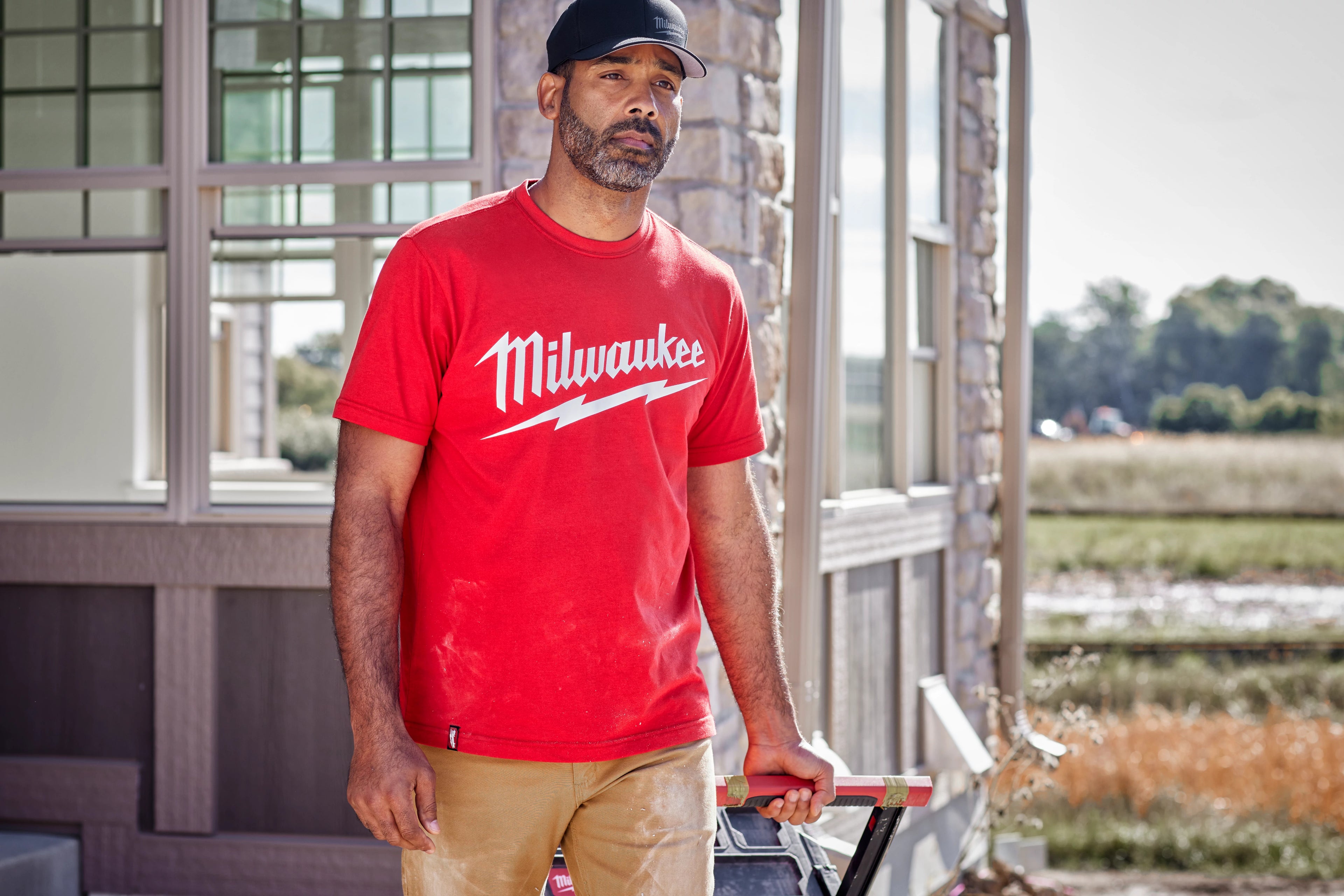 T-SHIRT MANCHE COURTE MILWAUKEE BIG LOGO (ROUGE - XLARGE)