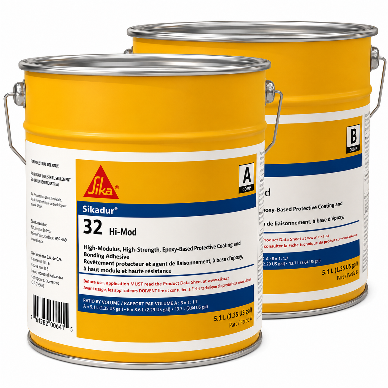 ADHÉSIF ÉPOXY STRUCTURAL SIKADUR-32 HI-MOD 10L (2 COMP. AB)