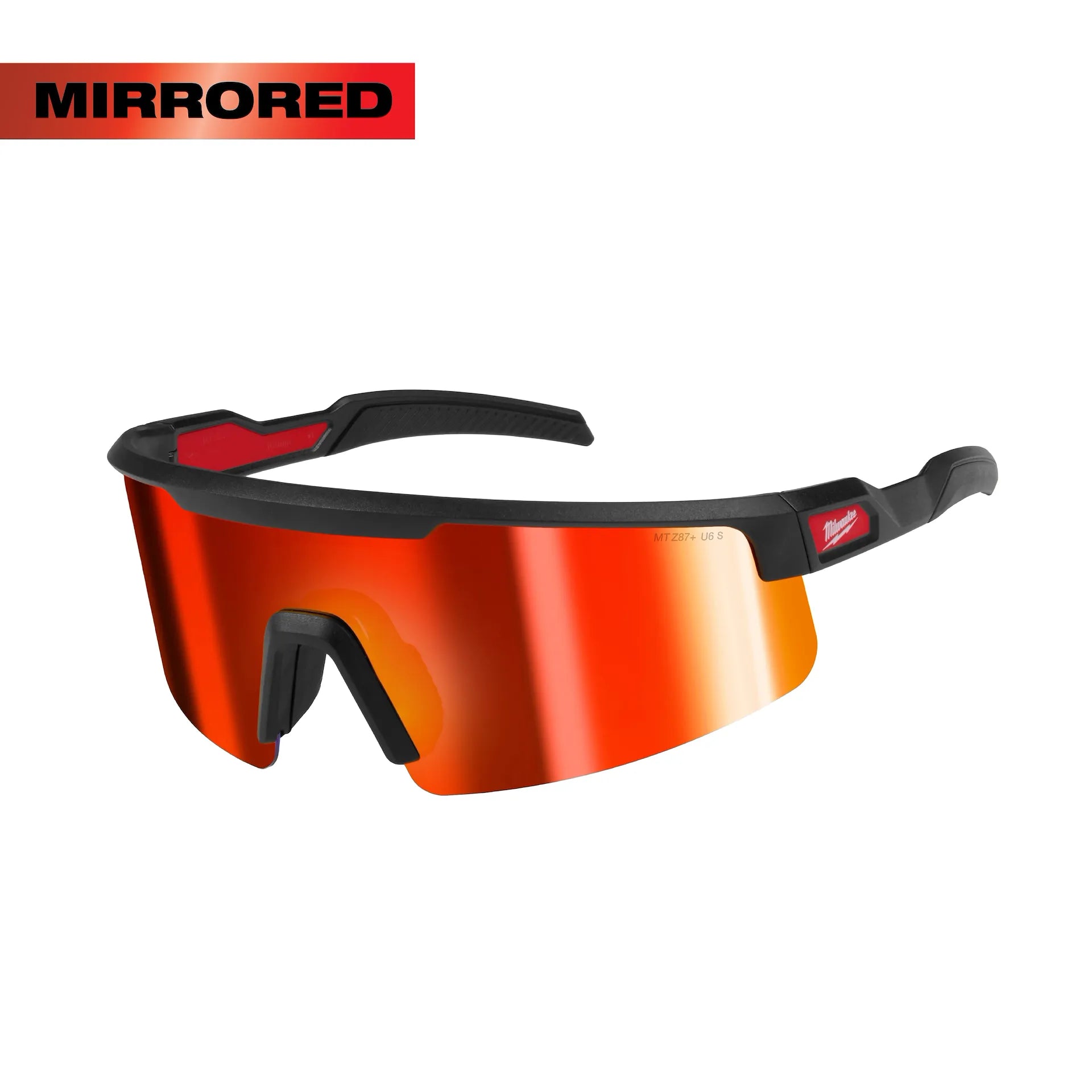 LUNETTE DE SÉCURITÉ ENVELOPPANTE – MIROIR ROUGE