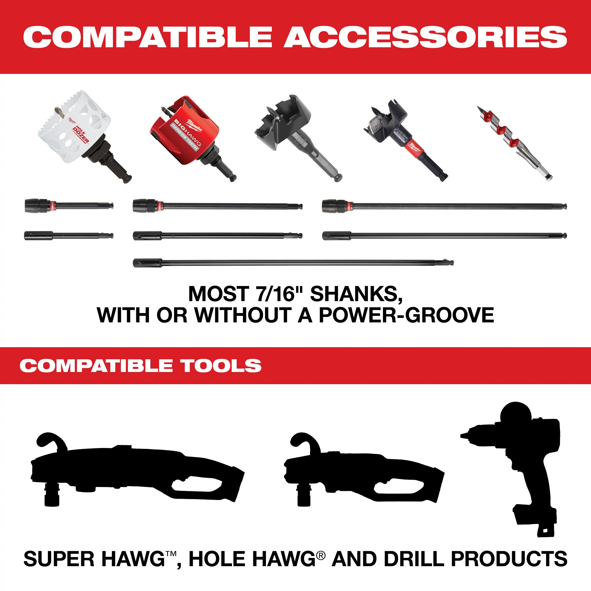 EXTENSION UNIVERSELLE 7/16'' X 12'' QUIK-LOK