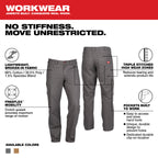 PANTALON DE TRAVAIL ROBUSTE MILWAUKEE (GRIS - 30X32)