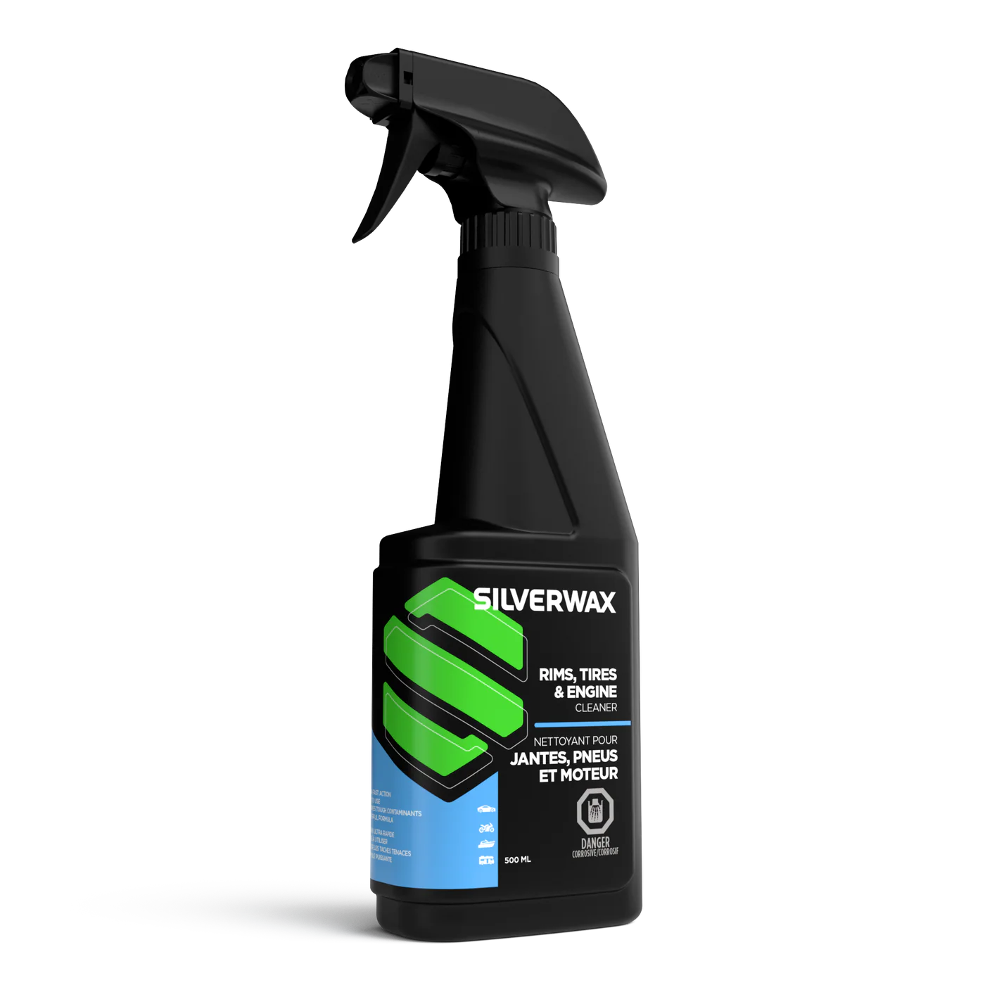 NETTOYANT POUR JANTES / PNEUS ET MOTEUR (500ML)