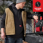 VESTE DE TRAVAIL DOUBLÉE EN SHERPA (BRUN - LARGE)