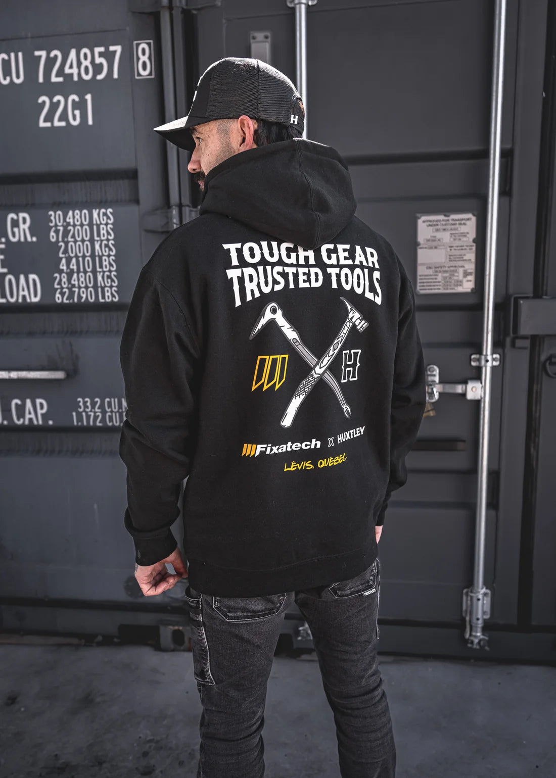 HOODIE HX-717 TOUGH GEAR TRUSTED TOOLS NOIR ( 2XL )