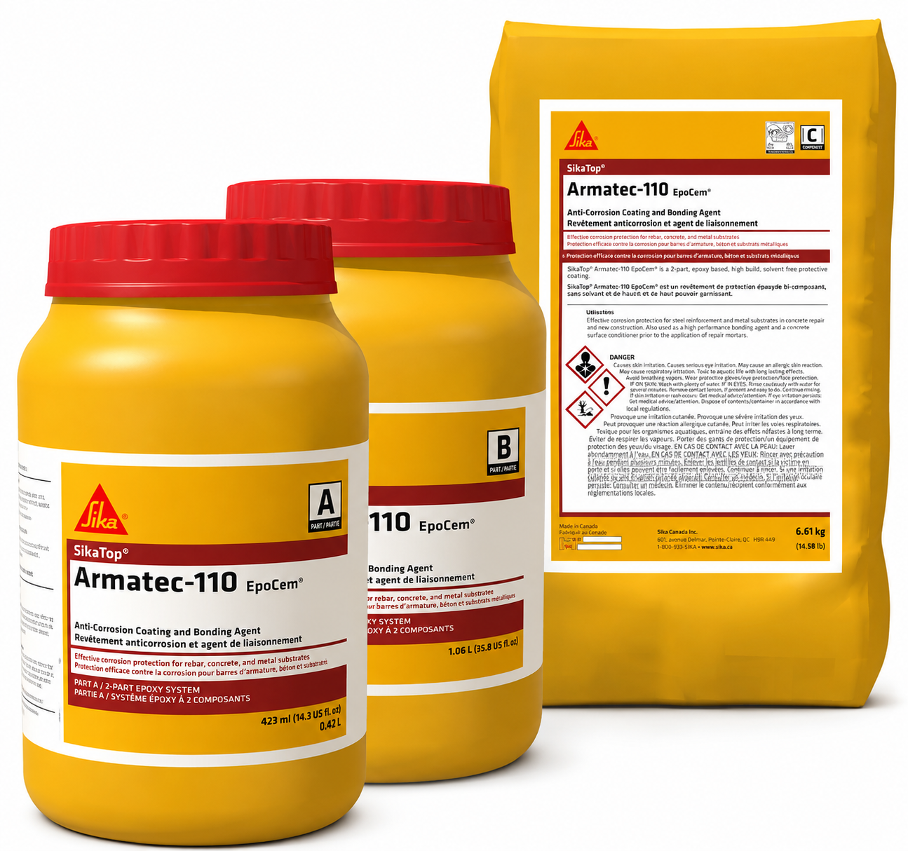 SIKATOP ARMATEC-110 EPOCEM ENDUIT ANTICORROSION ABC (8KG)