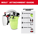 CASQUE DE SÉCURITÉ BLANC BOLT TYPE 1 REBORD AVANT CLASSE E