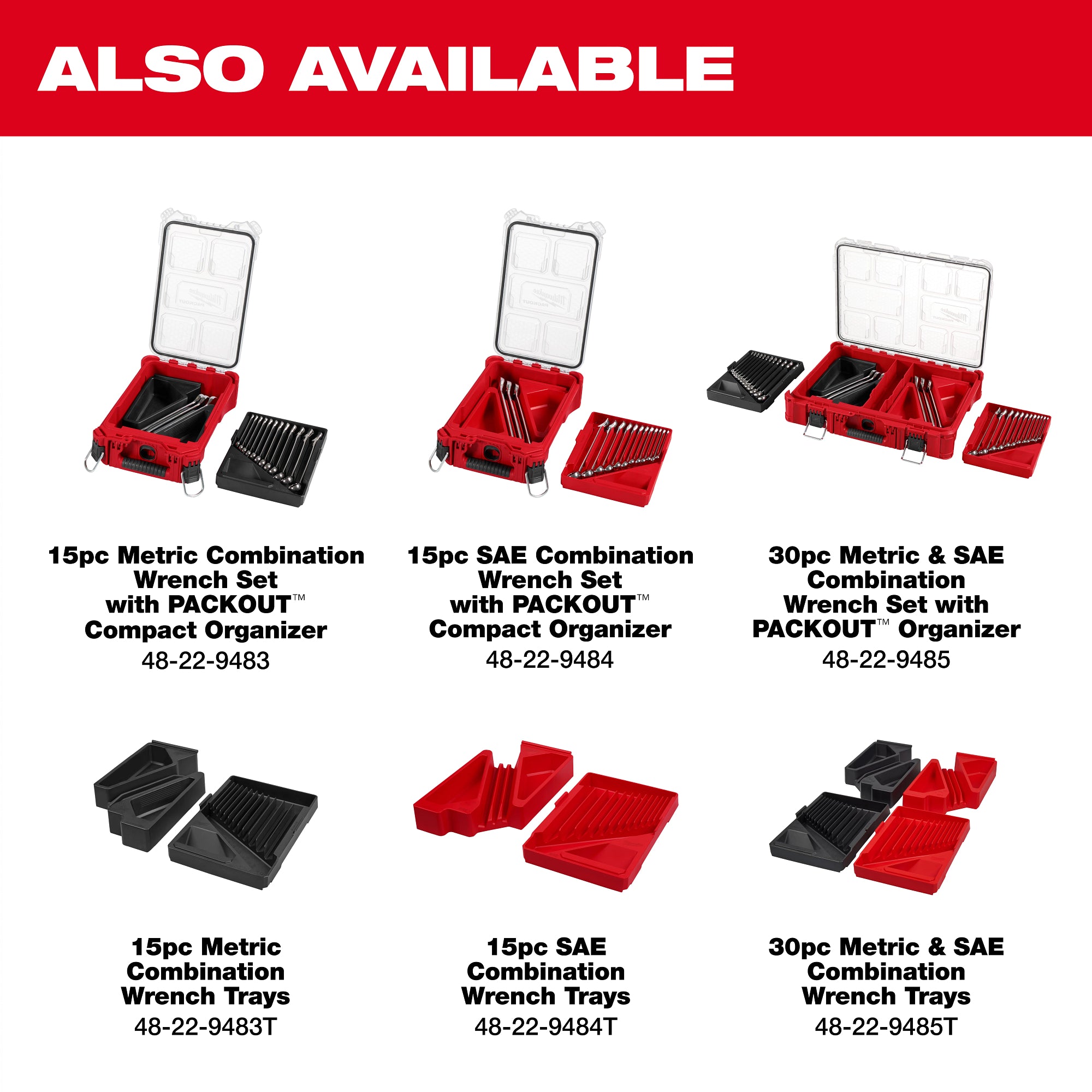 SET OF 15 SAE COMBINATION WRENCHES PACKOUT