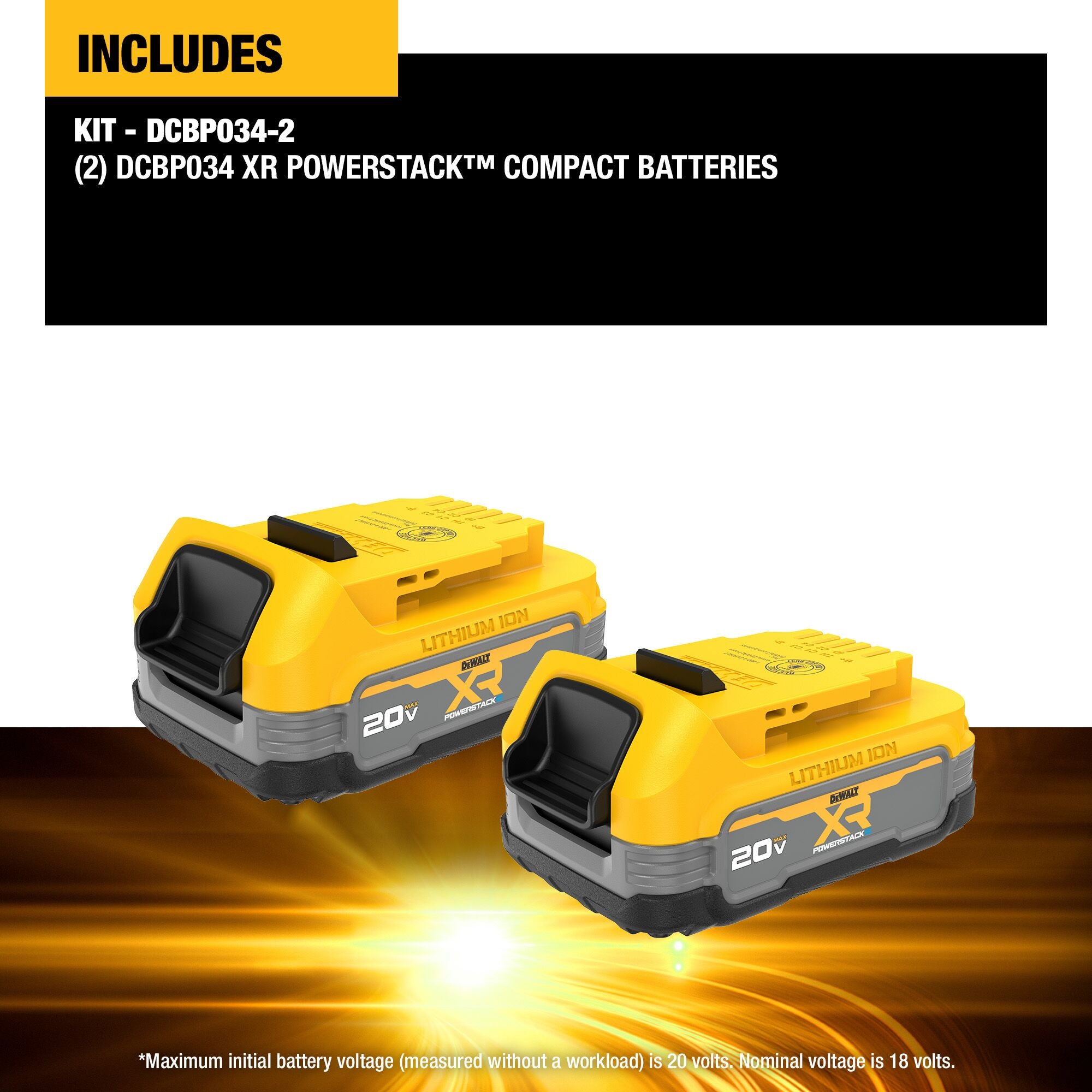 BATTERIE 1.7AH POWERSTACK 20V MAX ( PQT 2 )
