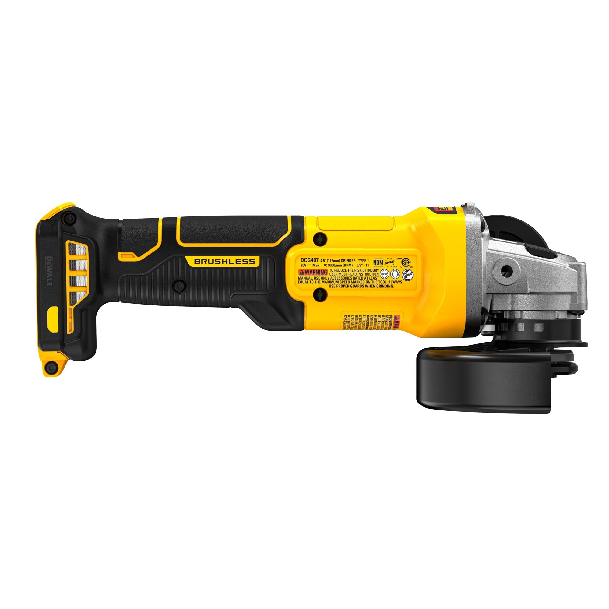 RECTIFIEUSE COUDÉE 4-1/2'' À GLISSIÈRE BRUSHLESS 20V