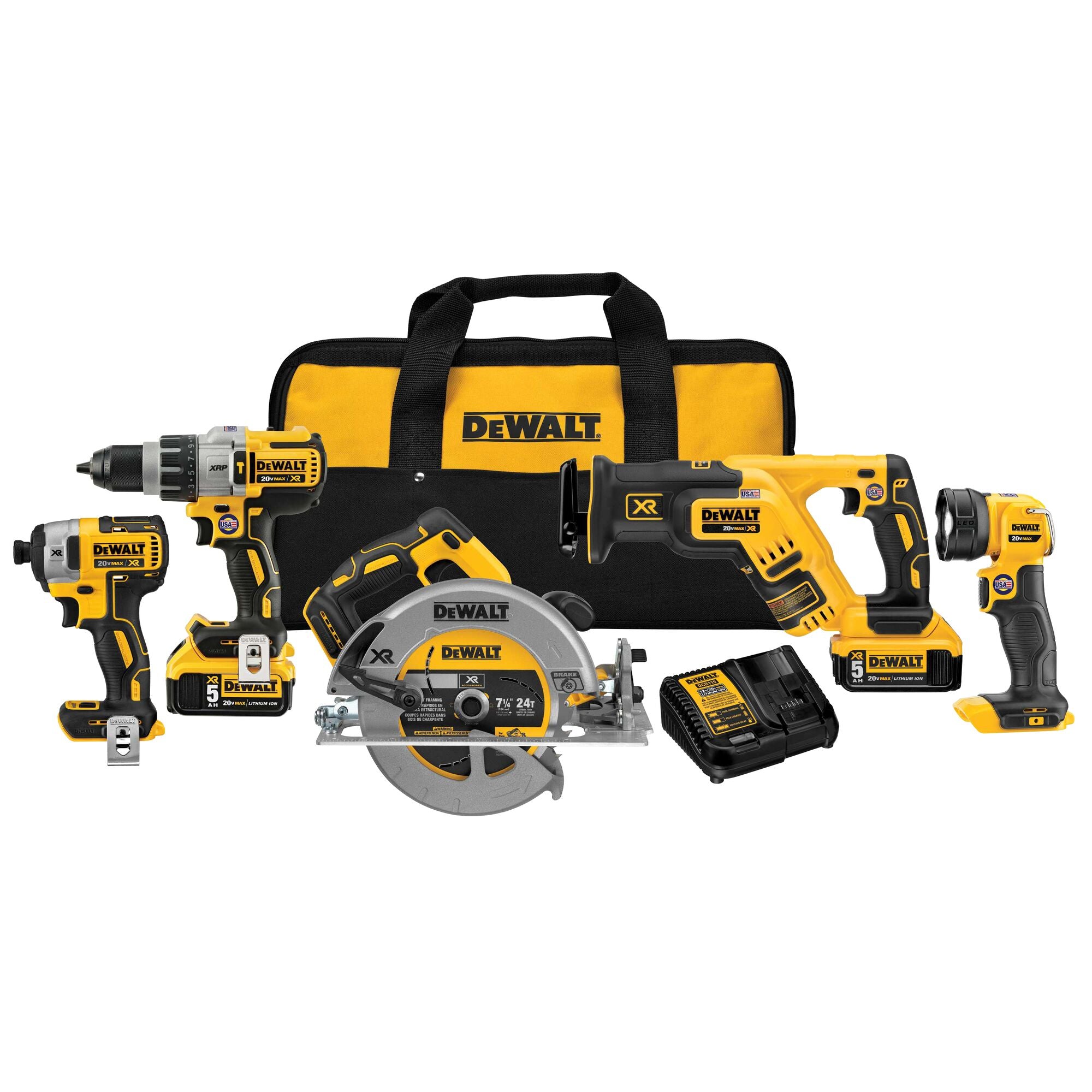 ENSEMBLE DE 5 OUTILS BRUSHLESS 20V MAX XR ( 5.0AH )