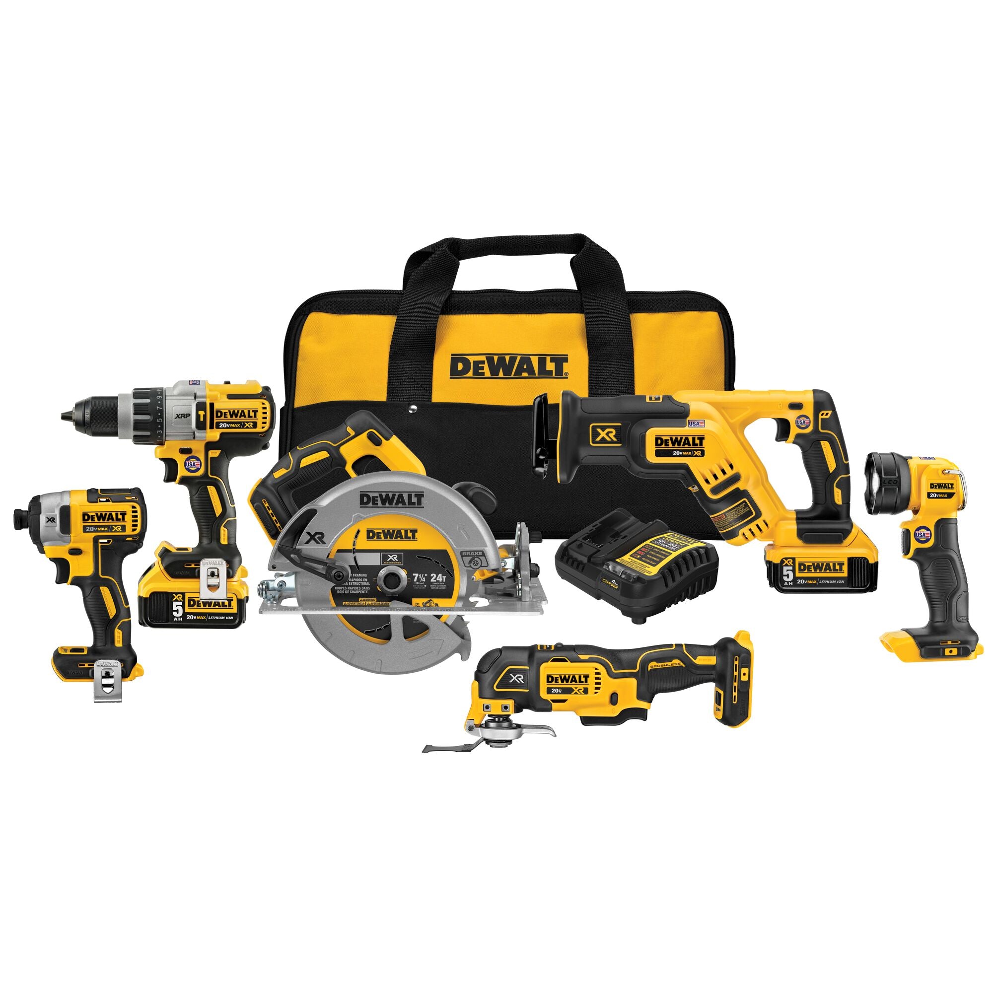 ENSEMBLE DE 6 OUTILS BRUSHLESS 20V MAX XR ( 5.0AH )