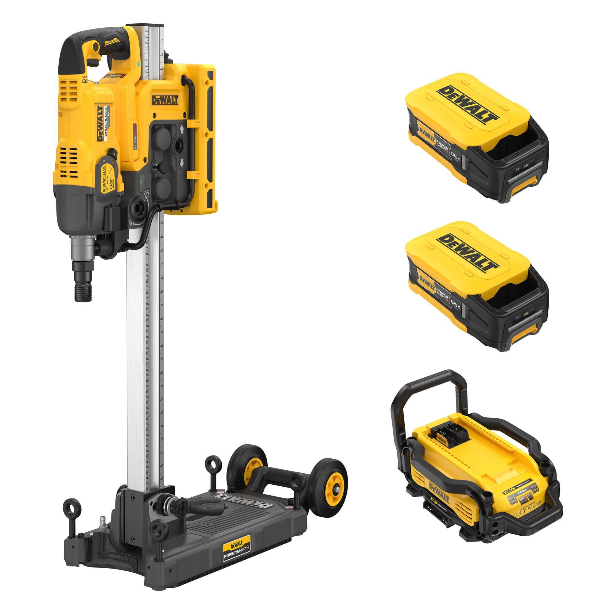 ENSEMBLE DE FOREUSE À CAROTTE AVEC SUPPORT POWERSHIFT 60V