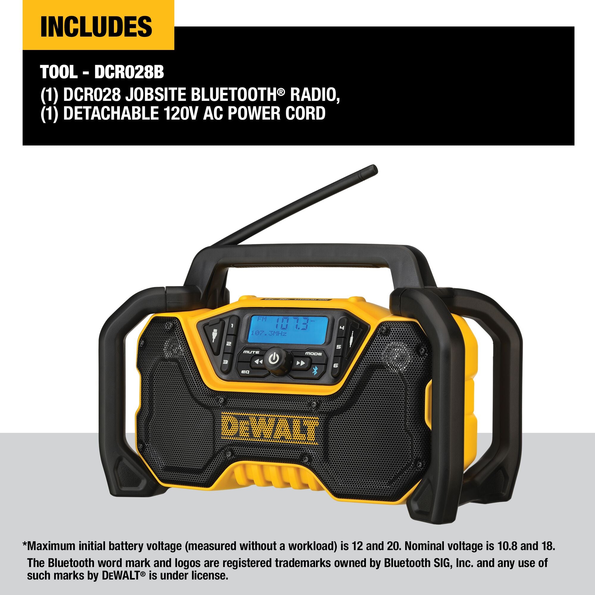 RADIO BLUETOOTH 12V / 20V MAX