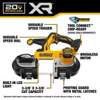 SCIE À RUBAN 3-3/8'' BRUSHLESS 20V MAX