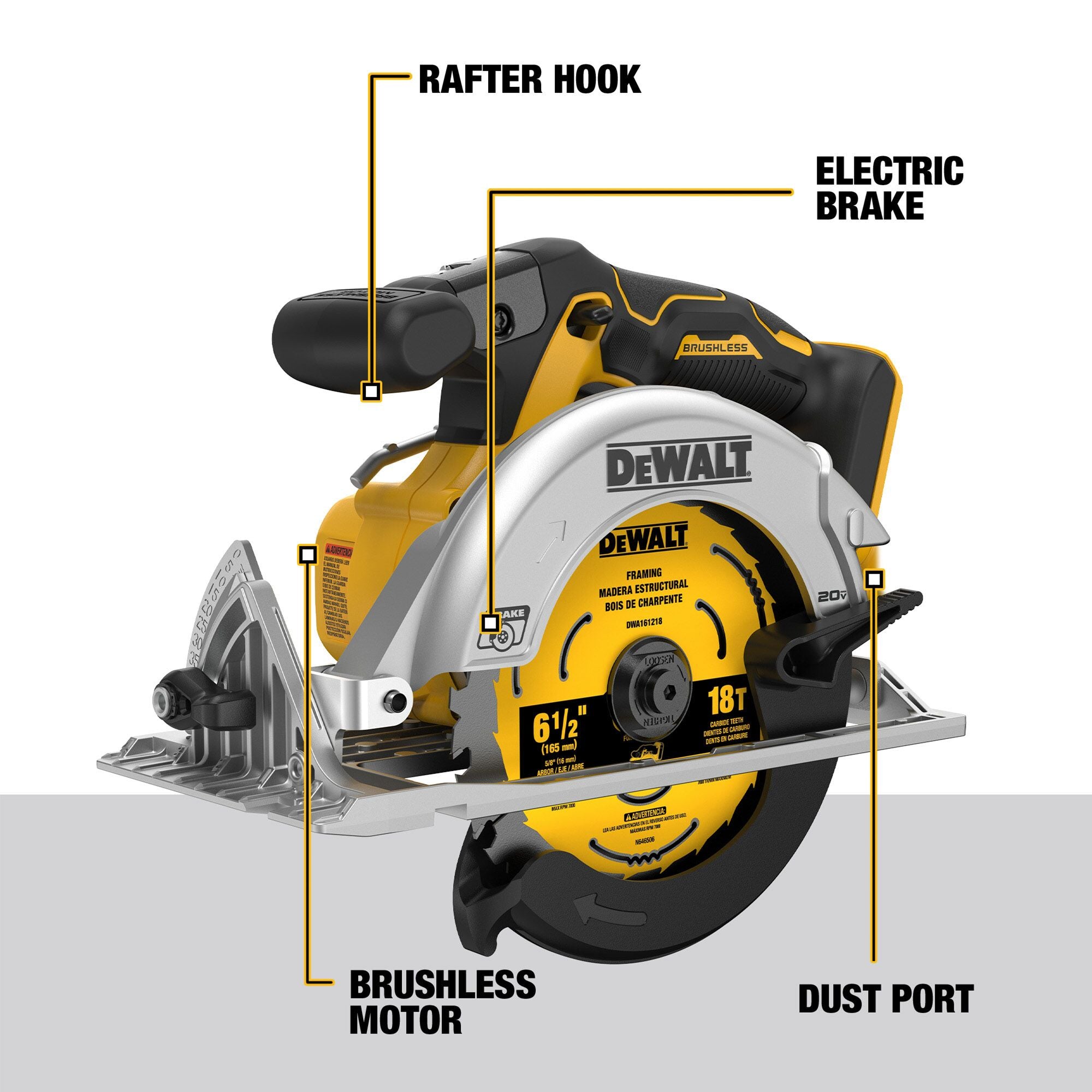 SCIE CIRCULAIRE 6-1/2'' BRUSHLESS 20V MAX