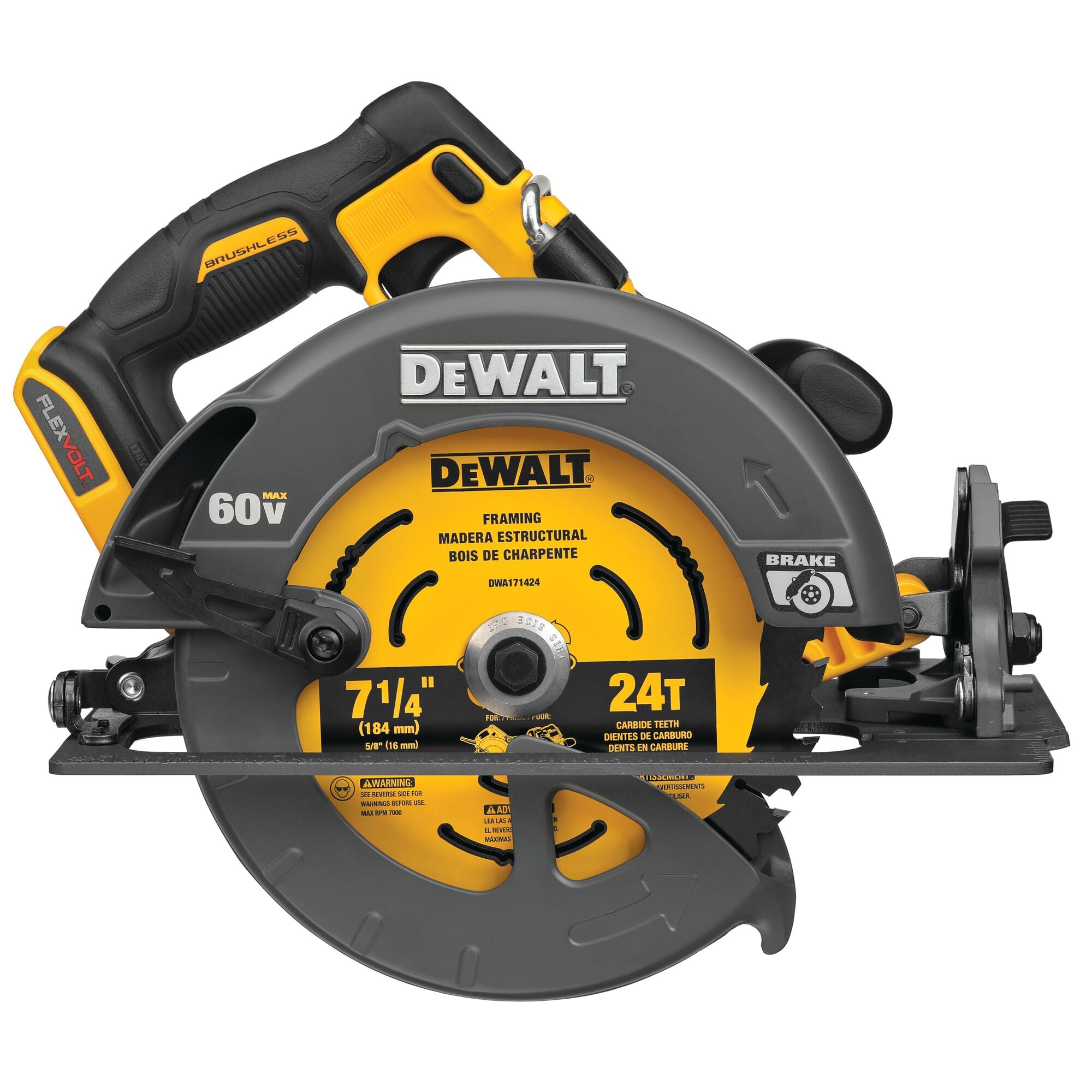 CIRCULAR SAW 7-1/4" GEN II BRUSHLESS 60V FLEXVOLT