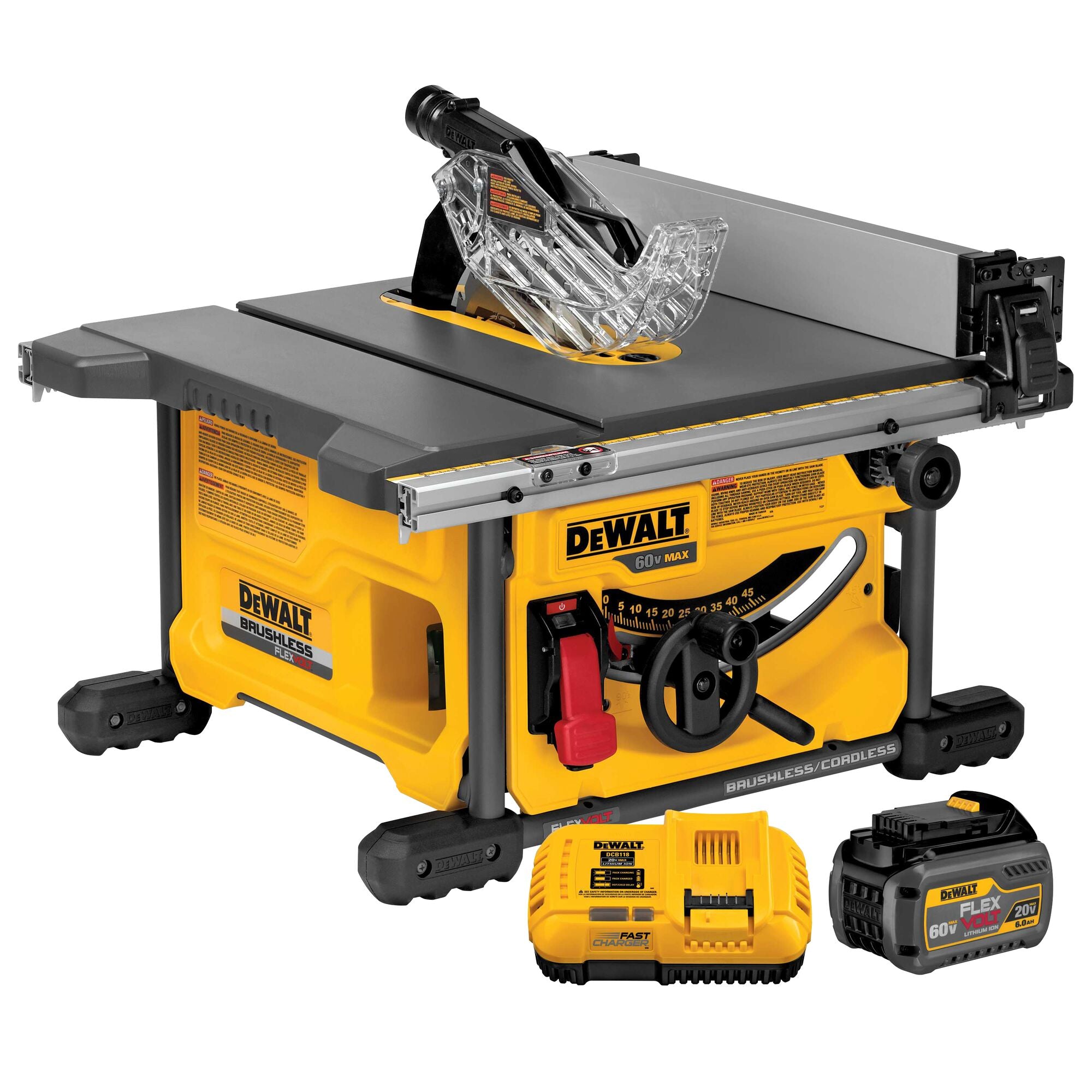 ENSEMBLE BANC DE SCIE 8-1/4'' FLEXVOLT 60V MAX ( 6.0AH )