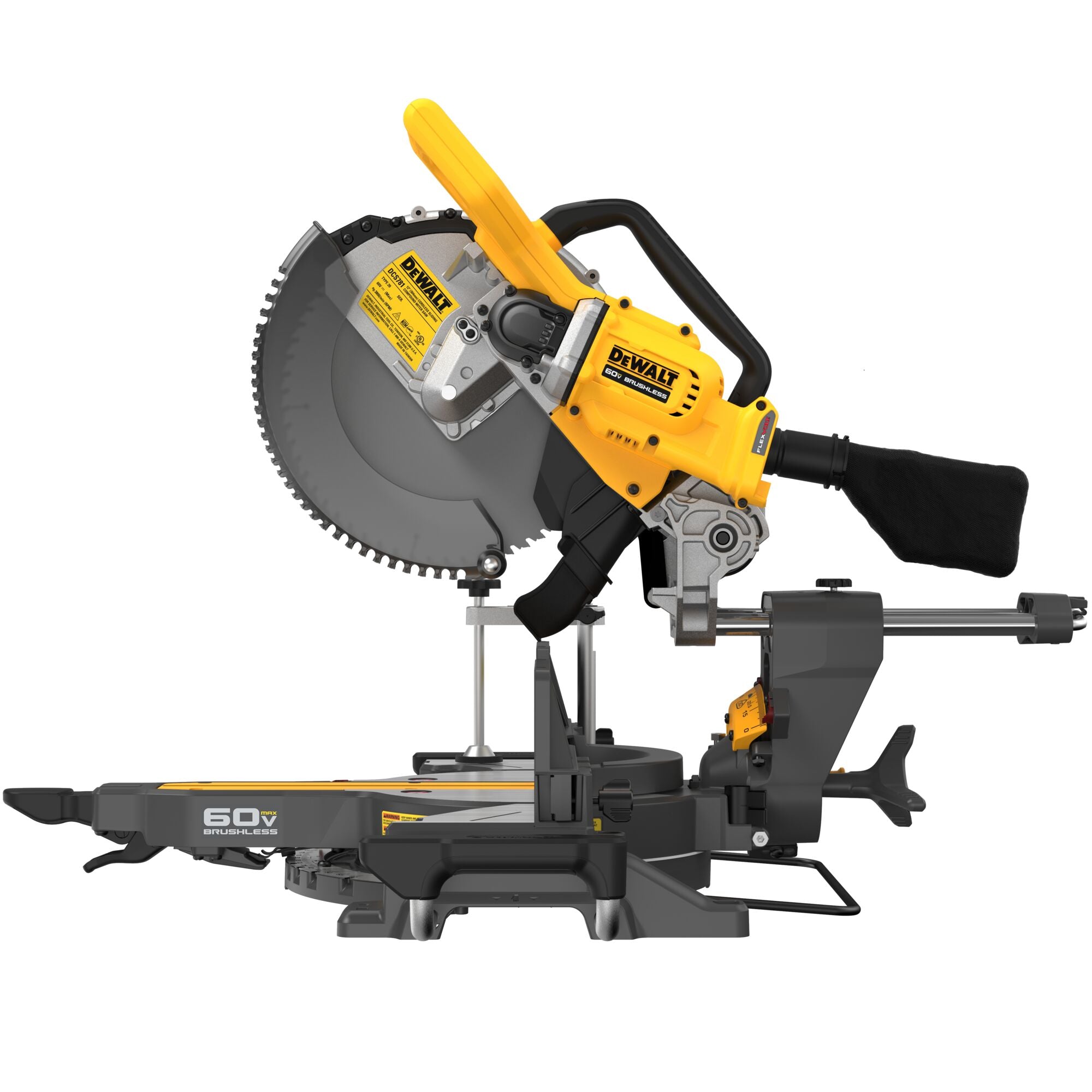SCIE À ONGLETS 12'' RADIALE COULISSANTE 60V FLEXVOLT