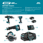 XGT 40V 4.0AH 4-TOOL COMBO KIT