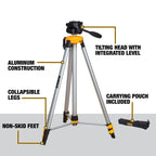 TRIPOD FOR LASER LEVEL WITH TILTING HEAD