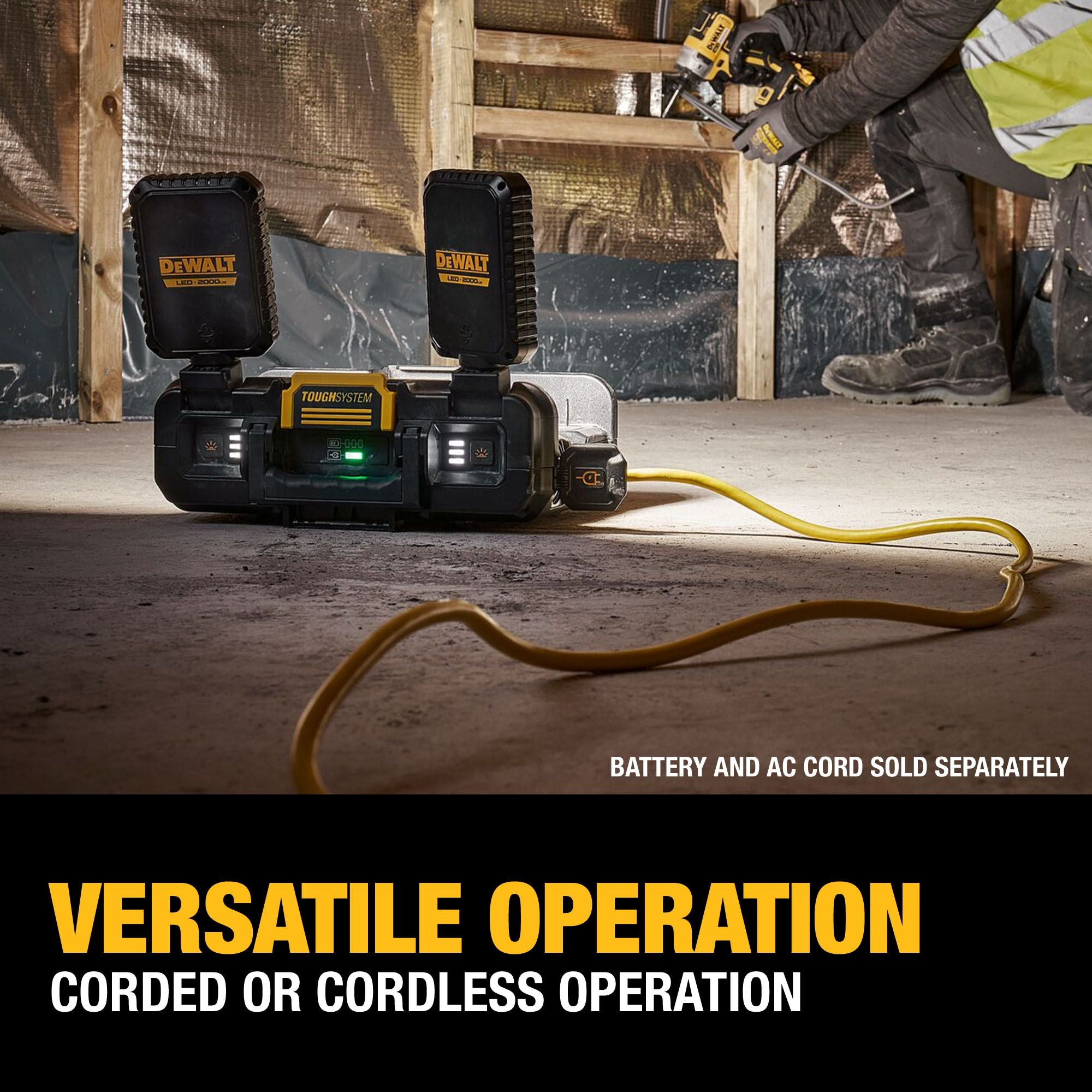 LAMPE DE TRAVAIL AJUSTABLE AVEC RANGEMENT TOUGHSYSTEM 2.0