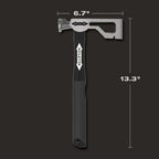 MARTEAU HACHETTE 9OZ EN TITANE À CLOISONS SÈCHES MANCHE 13''