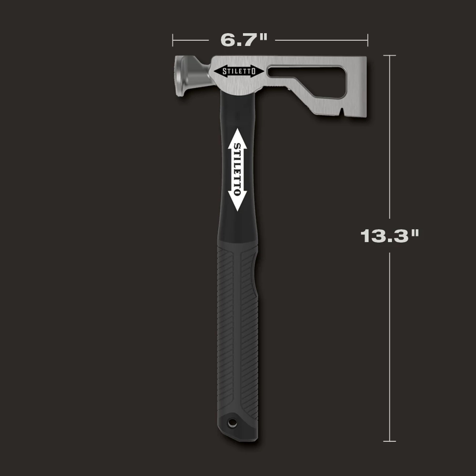 MARTEAU HACHETTE 9OZ EN TITANE À CLOISONS SÈCHES MANCHE 13''