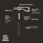 MARTEAU HACHETTE 9OZ EN TITANE À CLOISONS SÈCHES MANCHE 13''