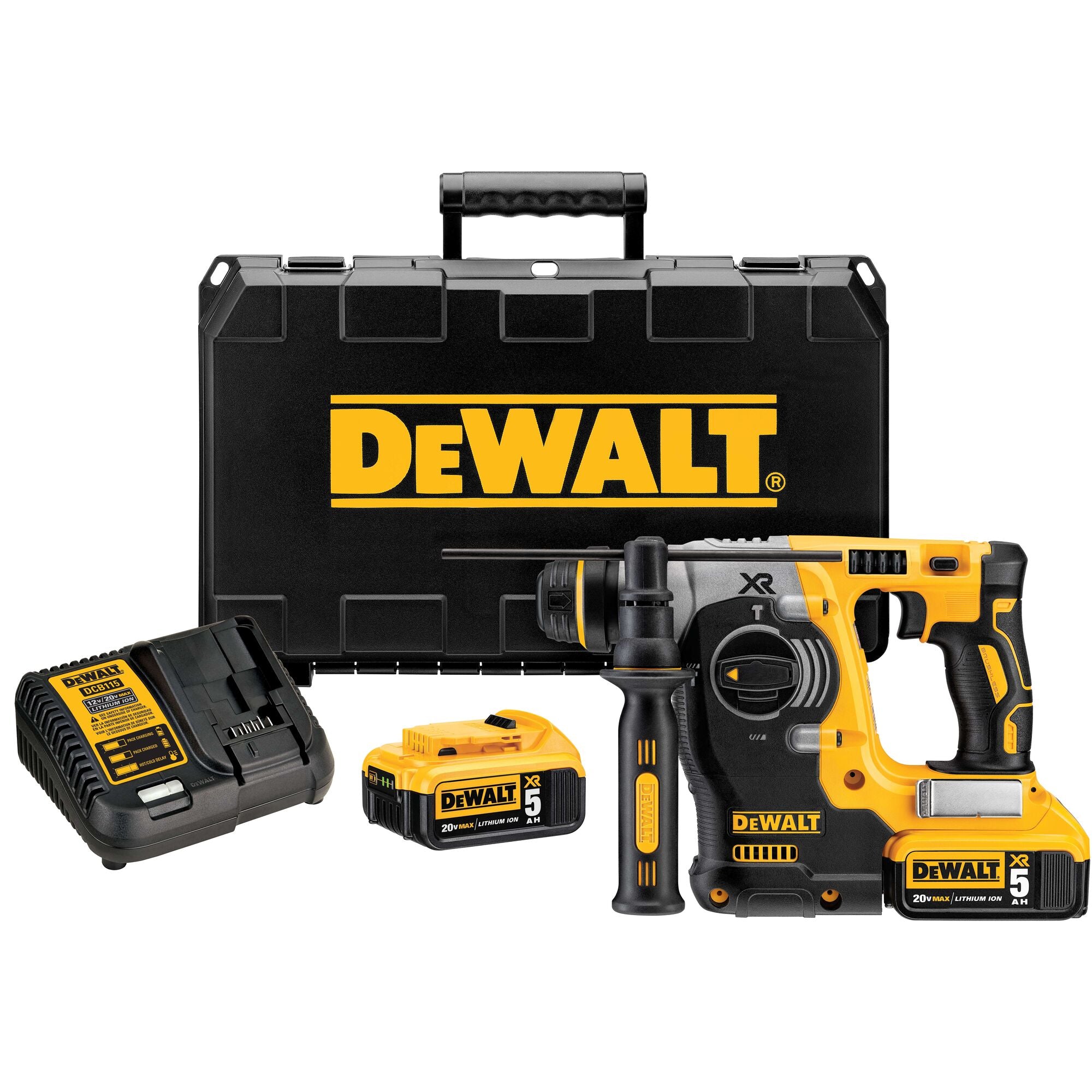 20V MAX* XR® 1" SDS+ ROTARY HAMMER KIT (5.0Ah)