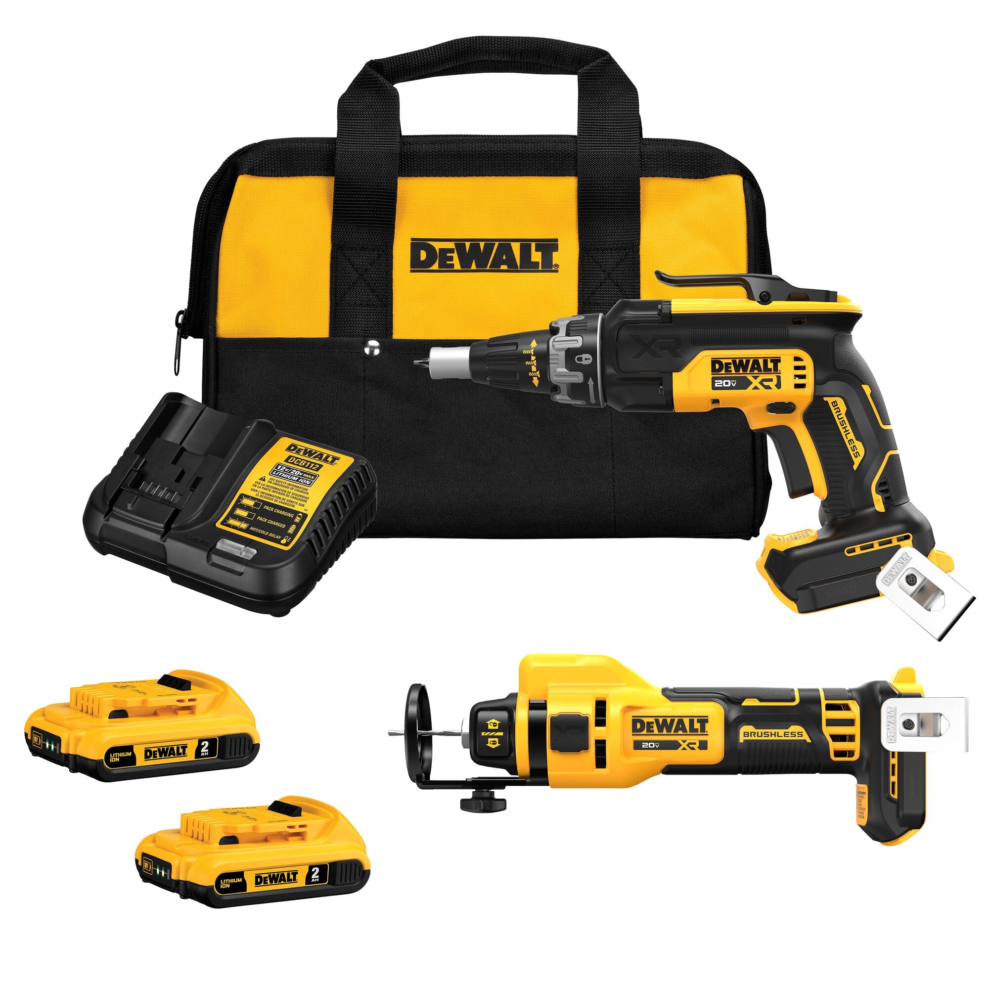 ENSEMBLE DE 2 OUTILS À GYPSE BRUSHLESS 20V MAX ( 2.0AH )
