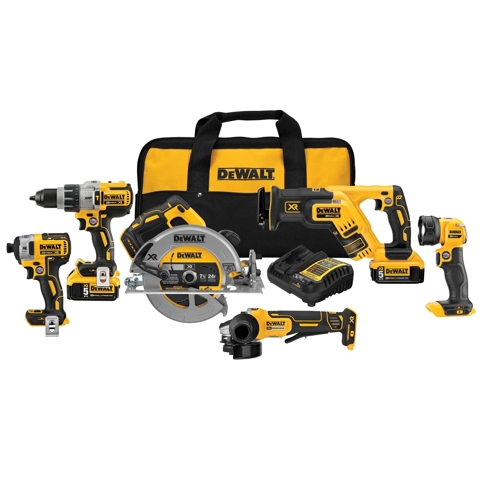 ENSEMBLE DE 6 OUTILS BRUSHLESS 20V MAX XR ( 5.0AH )