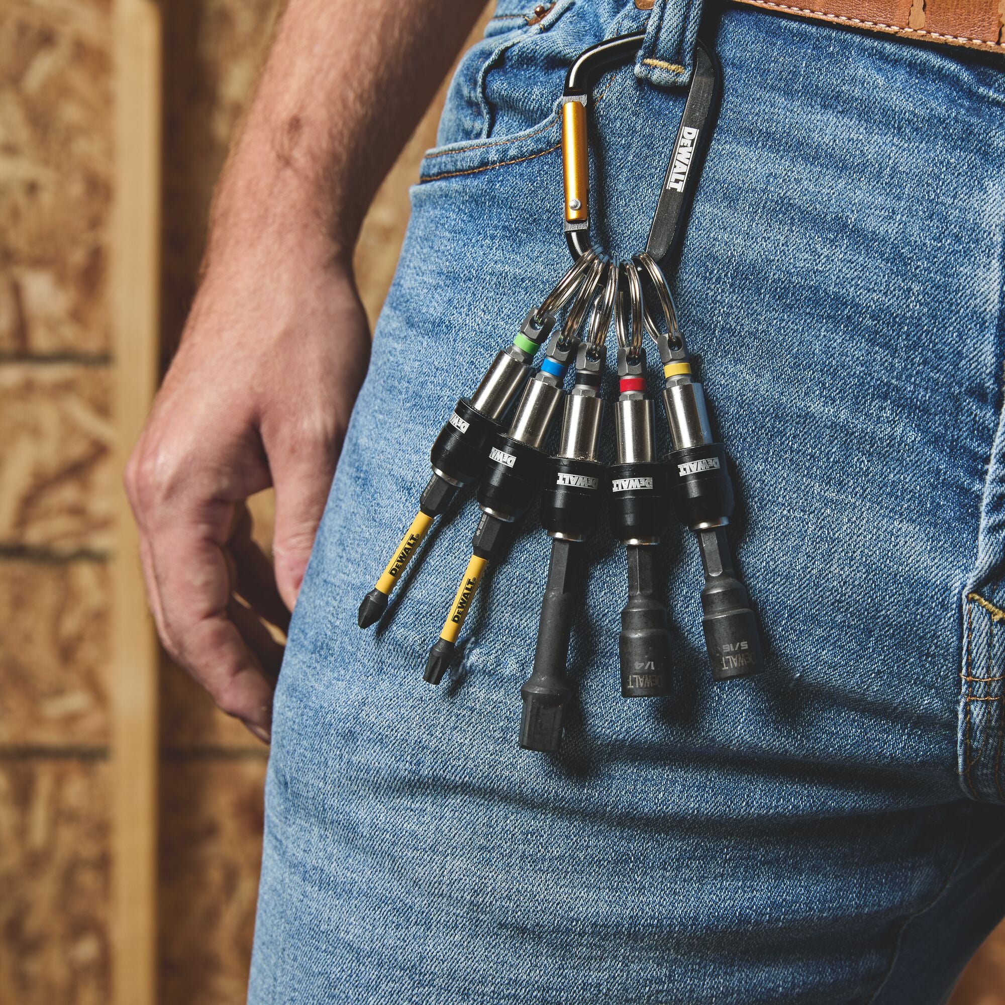 PORTE-EMBOUTS 1/4'' 5 MCX AVEC MOUSQUETON