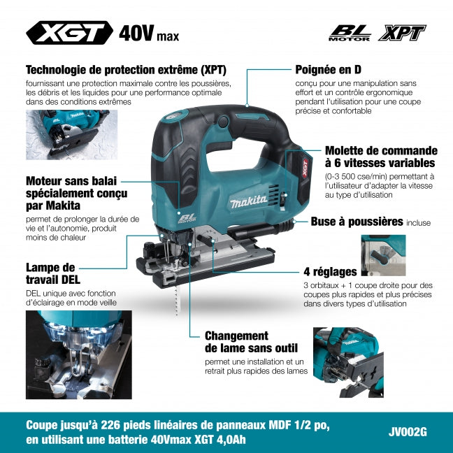 SCIE SAUTEUSE 40V XGT BRUSHLESS