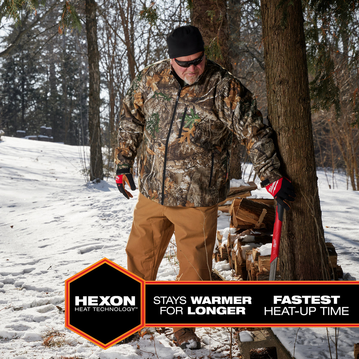 ENSEMBLE MANTEAU CHAUFFANT HEXON M12 ( CAMO - XLARGE )