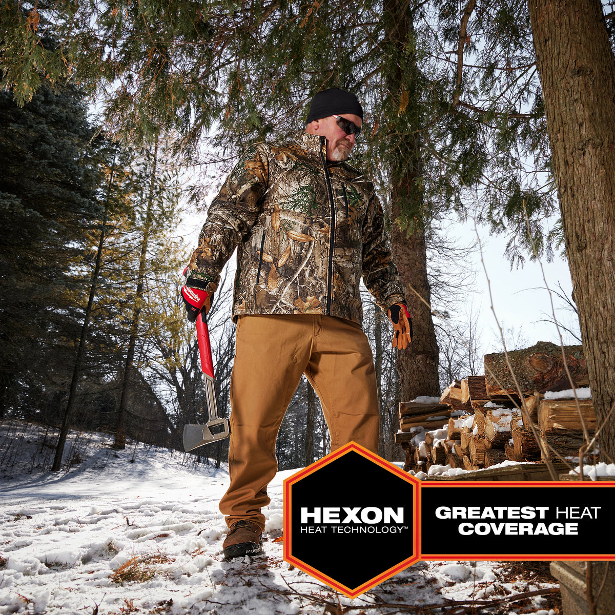 ENSEMBLE MANTEAU CHAUFFANT HEXON M12 ( CAMO - XLARGE )