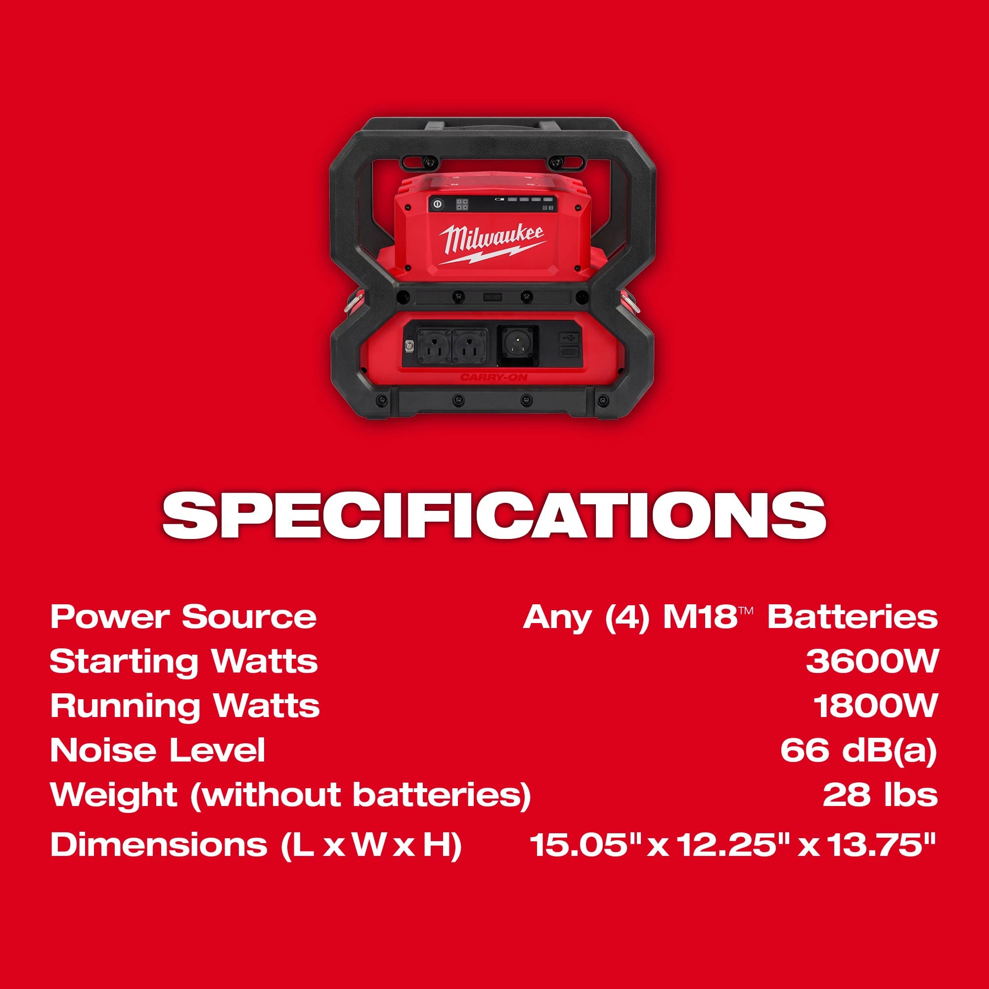 BLOC D'ALIMENTATION 3600W/1800W M18
