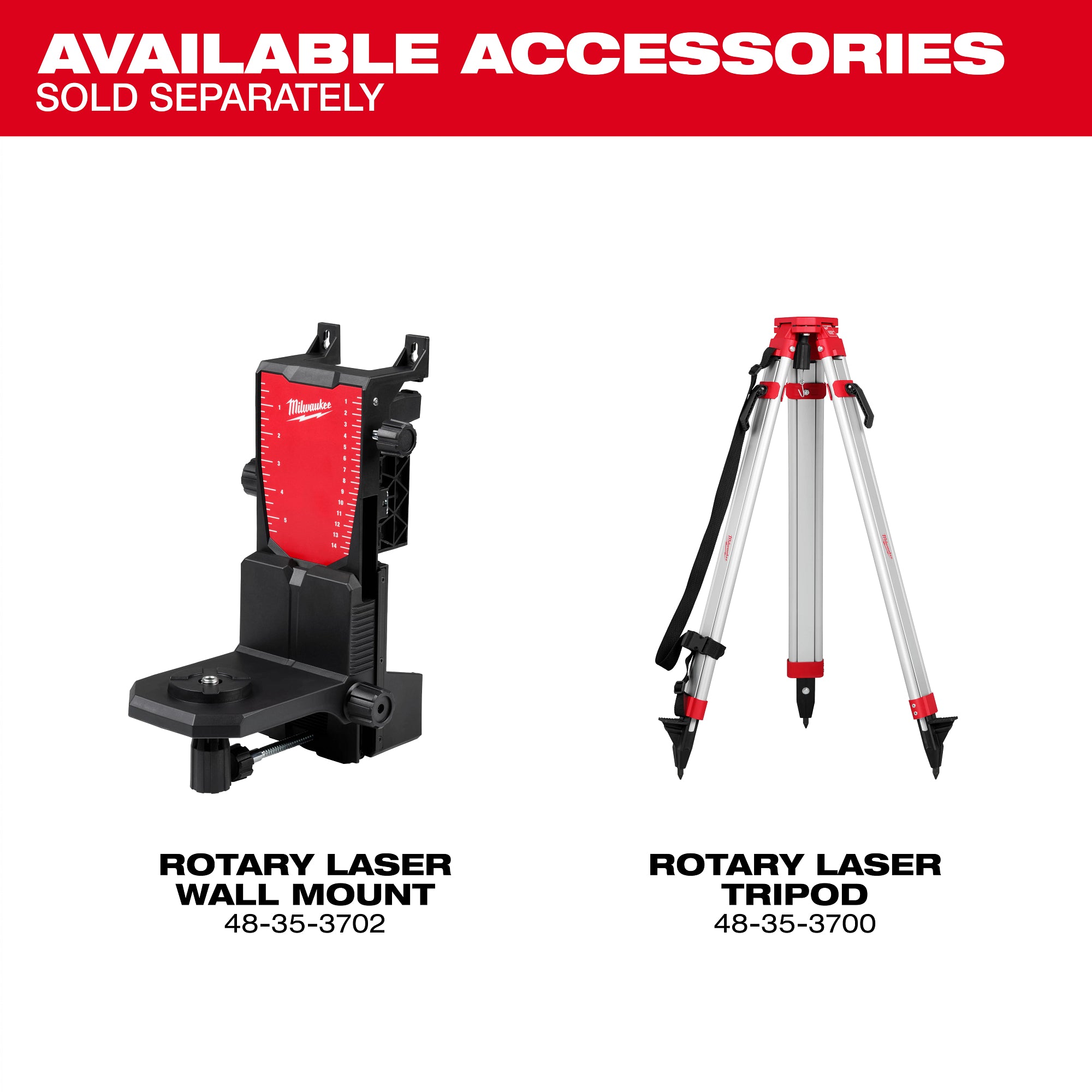 ENSEMBLE NIVEAU LASER ROTATIF ROUGE M18 (RÉCEPTEUR)
