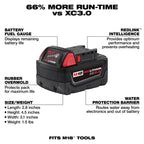 ENSEMBLE BATTERIE 5.0AH M18 REDLITHIUM XC5.0 ( PQT 2 )