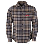 GRIDIRON FLANNEL SHIRT (GREY - X-LARGE)